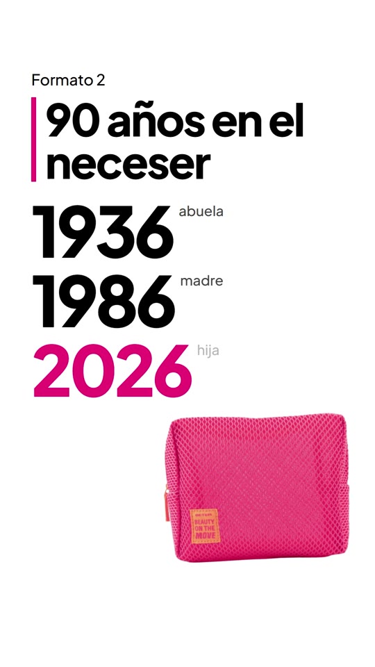 Reel propuesto · 90 años en el neceser